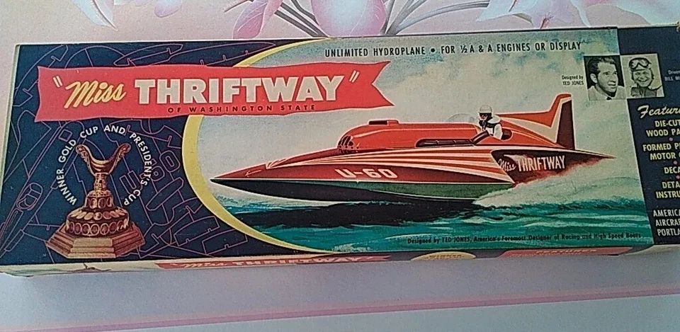 Vintage Dumas Boats "MISS THRIFTWAY" Unlimited Hydroplane, U-60,  Box Only - Image 2 of 4
