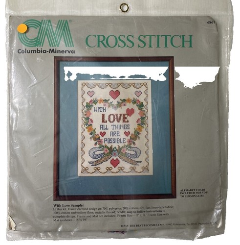 VTG 1997 Jiffy Counted Cross Stitch Kit A Gift of Love Birth