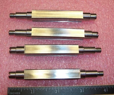 QTY (3) 98mm x 10.5mm x 8mm TAPERED MACHINED STAINLESS STEEL SHAFT R45-20614