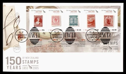 DR WHO 2005 NEW ZEALAND FDC STAMP 150TH ANIV CAHET S/S M71885