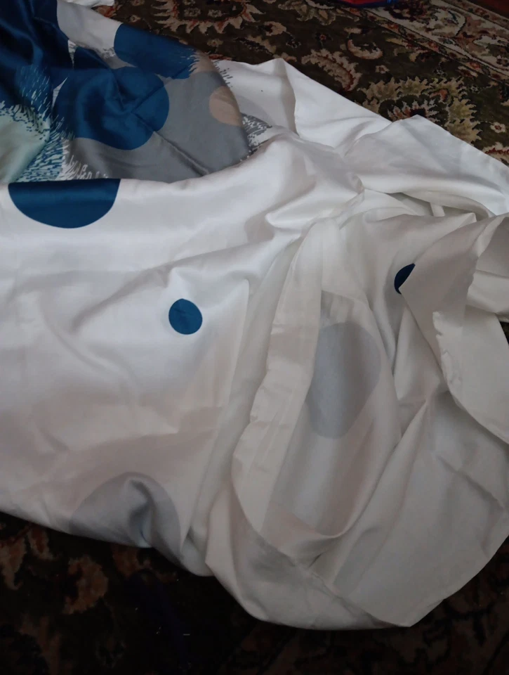 NUEVA FUNDA NÓRDICA IKEA Queen blanca azul gris Bolltistel  Foto 4 de 4