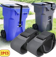 2PCS Trash Can Lid Locks Adjustable Garbage Bin Strap Animals Raccoon Bear Proof