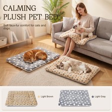 Soft Self-Warming Pet Bed Mat - Cozy Kennel Crate Sleeping Pad for Dog Cat