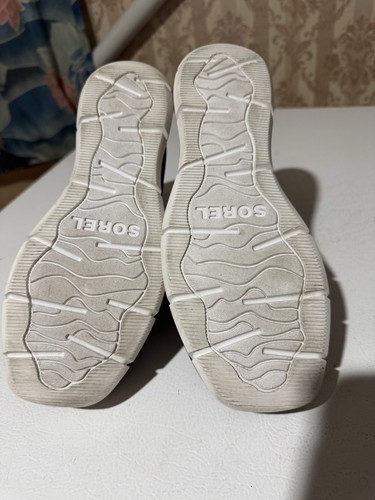 Sorel Women's Joanie III Sport Strap Wedge Sandals shoes Omega Taupe White 8.5 - Picture 11 of 12