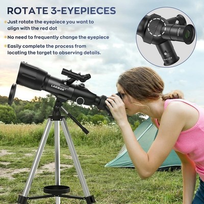 LAKWAR H80008 Refractor Telescope for Adults, 70mm Aperture, 400mm