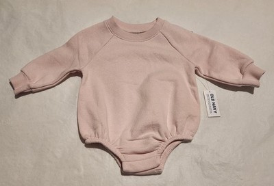NWT Old Navy Pink Cozy Bubble Romper 1PC 3-6 Months Baby Girl