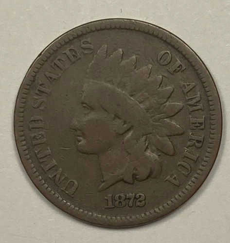 1872 Indian Cent .01. Attractive Very Good.