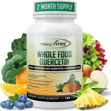 MoxyVites Quercetin with Bromelain 500mg Supplement - Bioactive Phytosome... 