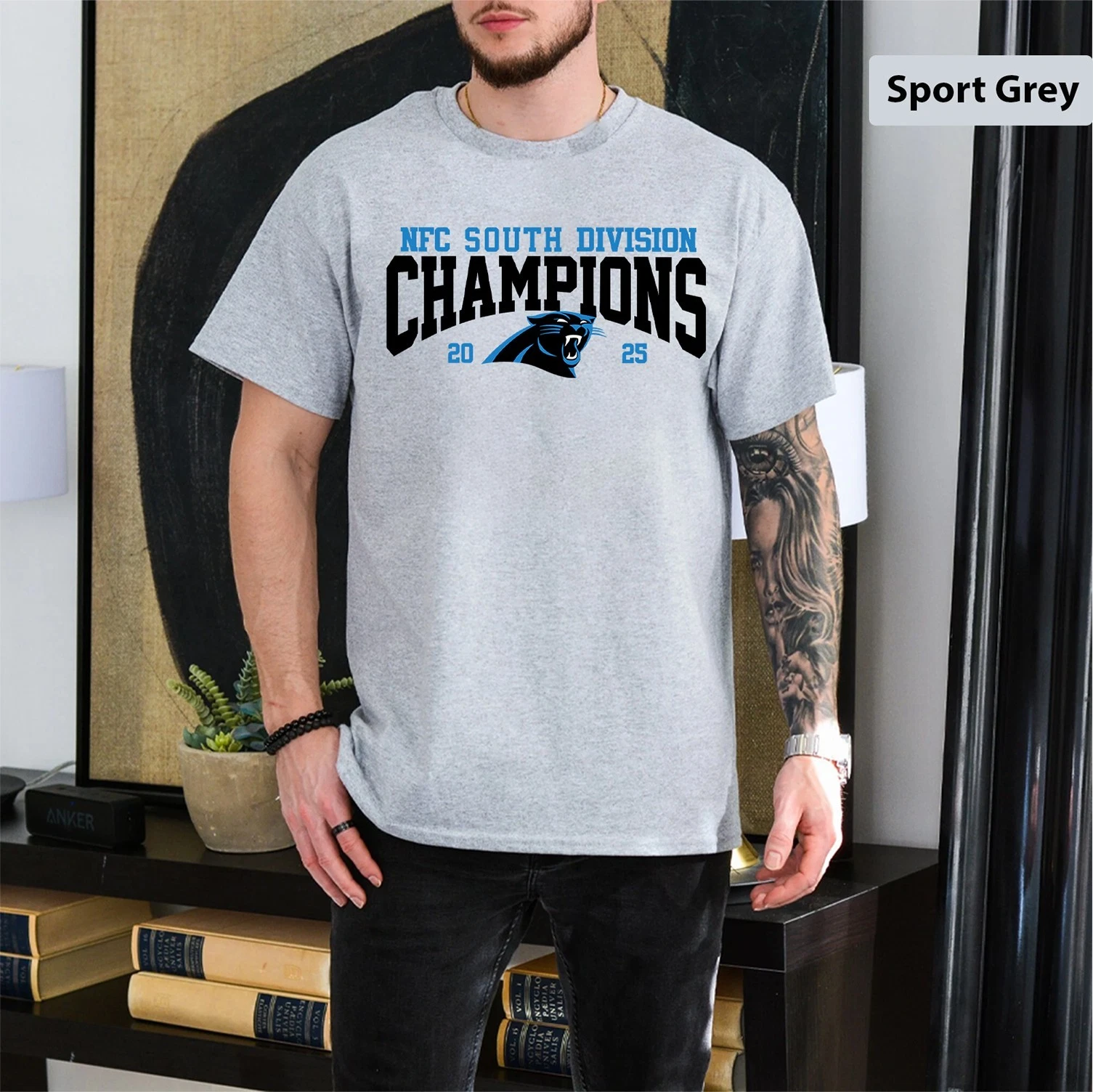 Carolina Panthers NFC South 2025 Champions T-Shirt
