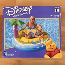 Disney Winnie The Pooh Inflatable Kids Pool Float Fun Island Vintage 52” NOS
