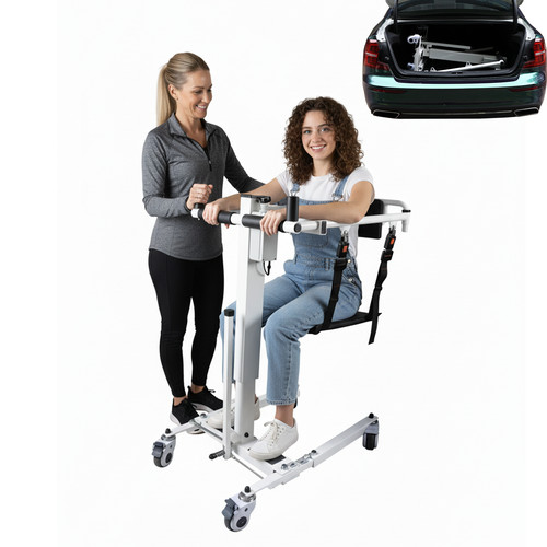 Power Patient Lift Transfer Chair,Foldable Transfer Lift for Home 90% New