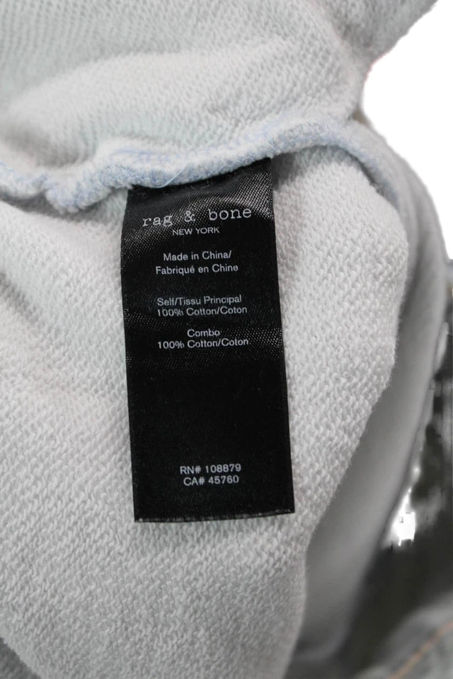 Rag & Bone Women Gray Jogger Sweatpants Button Cotton Petite Size 2XS - Image 4 of 4