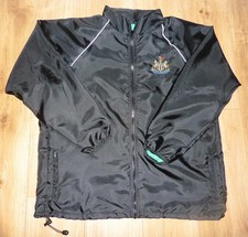 NCLE.UTD.FC-NEW-BLACK/WHITE S/Proof Jacket-Embroidered-Lined-Full Zip Size Large