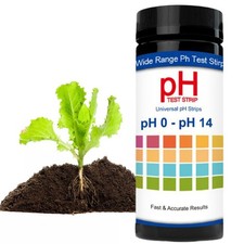 Kit de test de pH du sol testeur 100 pièces bandes de litmus PH 0-14 pour teste