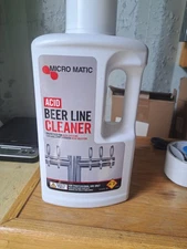 1 BOTTLE MICRO MATIC 67.63 OZ NEW ACID BEER LINE CLEANER