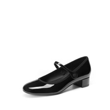 DREAM PAIRS Mary Jane Comfortable Arch Support Dress Heels,Black,6