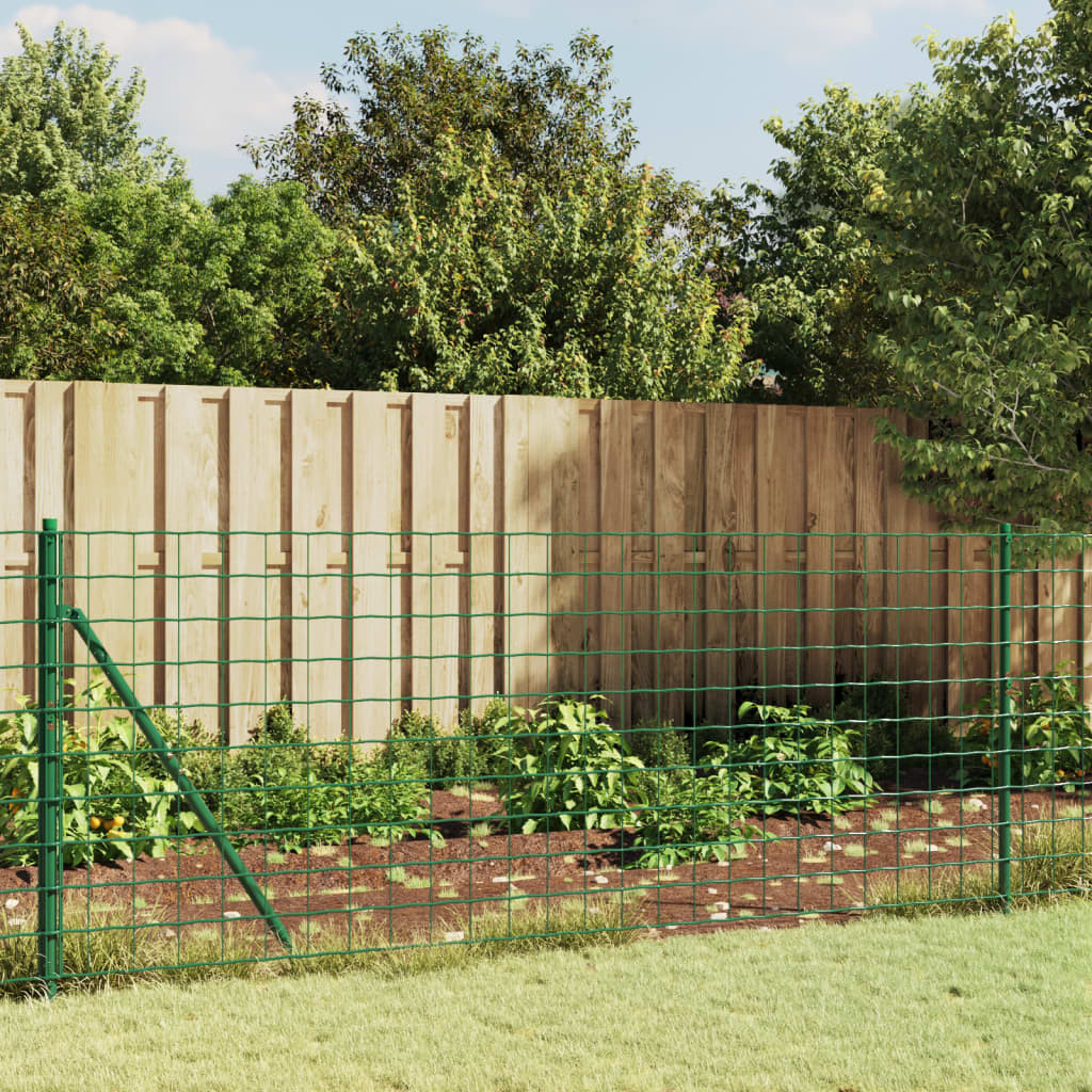Rete Metallica Plastificata 1x25m | Recinzione Esterni con Flangia Verde
