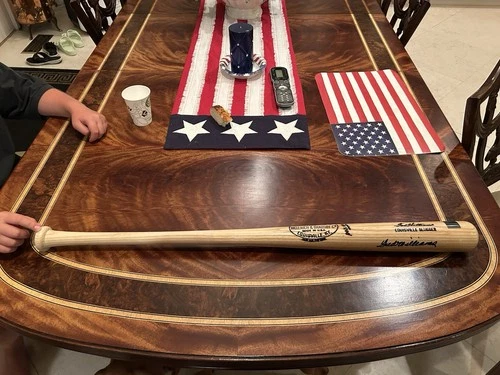 Ted Williams Autographed Baseball Bat Letter Of Authenticity