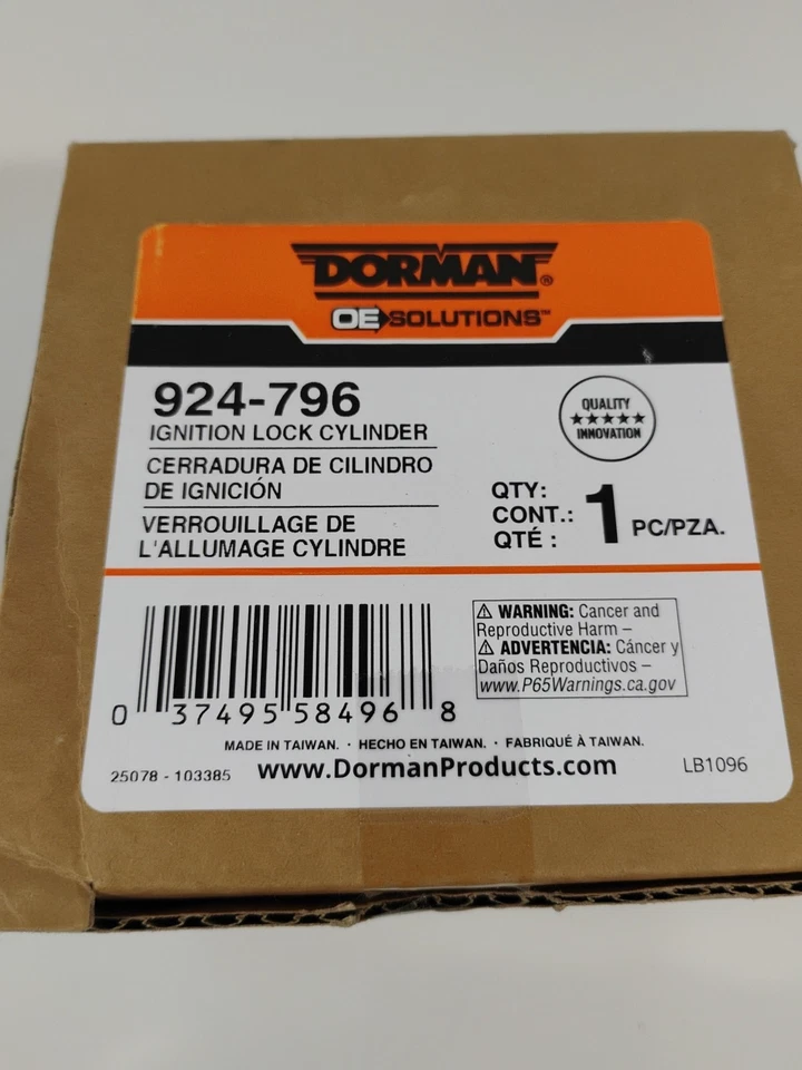 Цилиндр замка зажигания 924-796 Dorman новый для Chevy Express Van Suburban Buick - Изображение 2 из 4