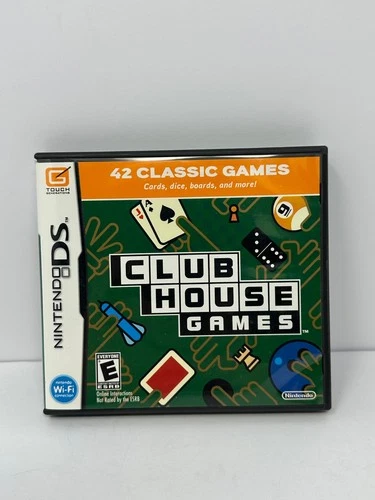 Clubhouse Games (Nintendo DS, 2006) CIB Complete 42 Classic Games K5