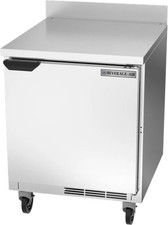 Beverage Air 27" Single Solid Door Worktop Refrigerator w/ 4" Backsplash
