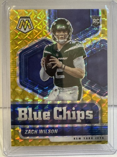 Zach Wilson [Gold Mosaic] #2 2021 Panini Mosaic Blue Chips card