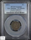1873 Double LIBERTY Doubled Die Obverse DDO FS-101 Indian Cent PCGS VG Details