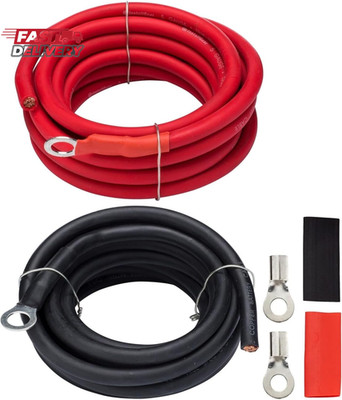 Installgear AWG 5 Gauge 10Ft Battery Power Inverter Cables - 2Ct Red/Black Batte