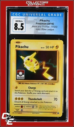 XY Black Star Promo Pikachu XY202 Pokemon League CGC 8.5