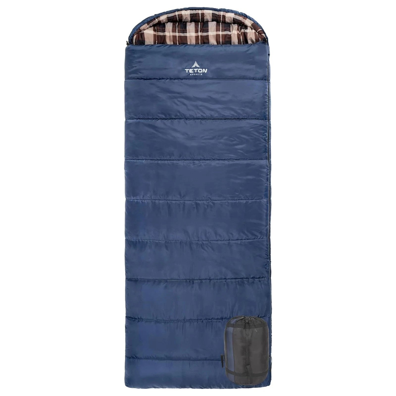 Teton Sports XL Celsius Sleeping Bag 32C 25F Blue Mummy Hood Lightweight Outdoor