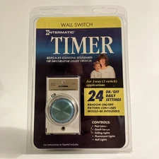 Intermatic Wall Light Switch Security Timer EJ343C 120V 3 Way 24HR PROGRAMMABLE