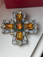 Vintage 1960’s Kenneth Jay Lane Maltese Cross, original box