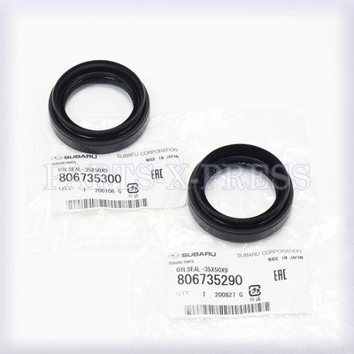 TWO OEM GENUINE SUBARU IMPREZA LEGACY FORESTER OUTBACK FRONT DRIVE AXLE SEAL SET