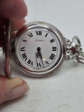 Vintage Arnex 17 Jewel Incabloc Pocket Watch, France , Wind Up Runs
