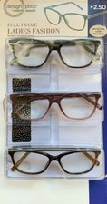 Design Optics by Foster Grant Full Frame Ladies Fashion Reading Glasses 3PK 2.50
