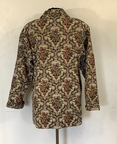 Vintage 80s Jacket Tapestry Blazer Women’s Floral Unique Jacket L/XL - Picture 7 of 9