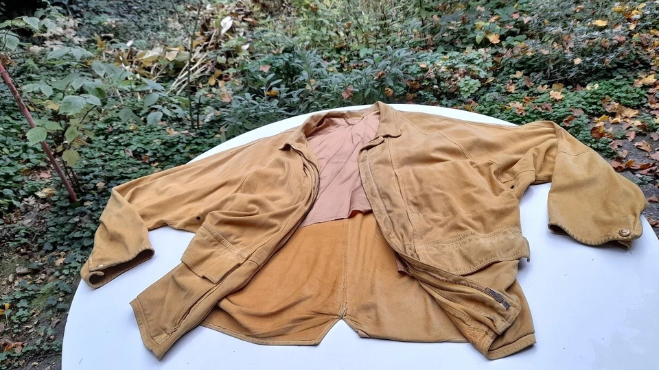 Markenjacke aus Veloursleder Gr XL-XXL Rücken 78 cm, Brust 69, Reißverschluss 66 - Bild 3 von 4
