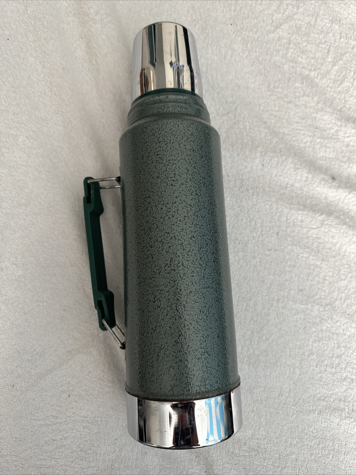 Vintage Stanley Aladdin Green Vacuum Bottle Thermos A944DH Quart Made
