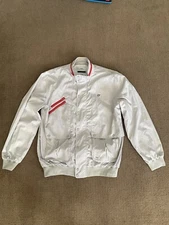 Orisue Mens Light Grey & Red Bomber Jacket 2XL