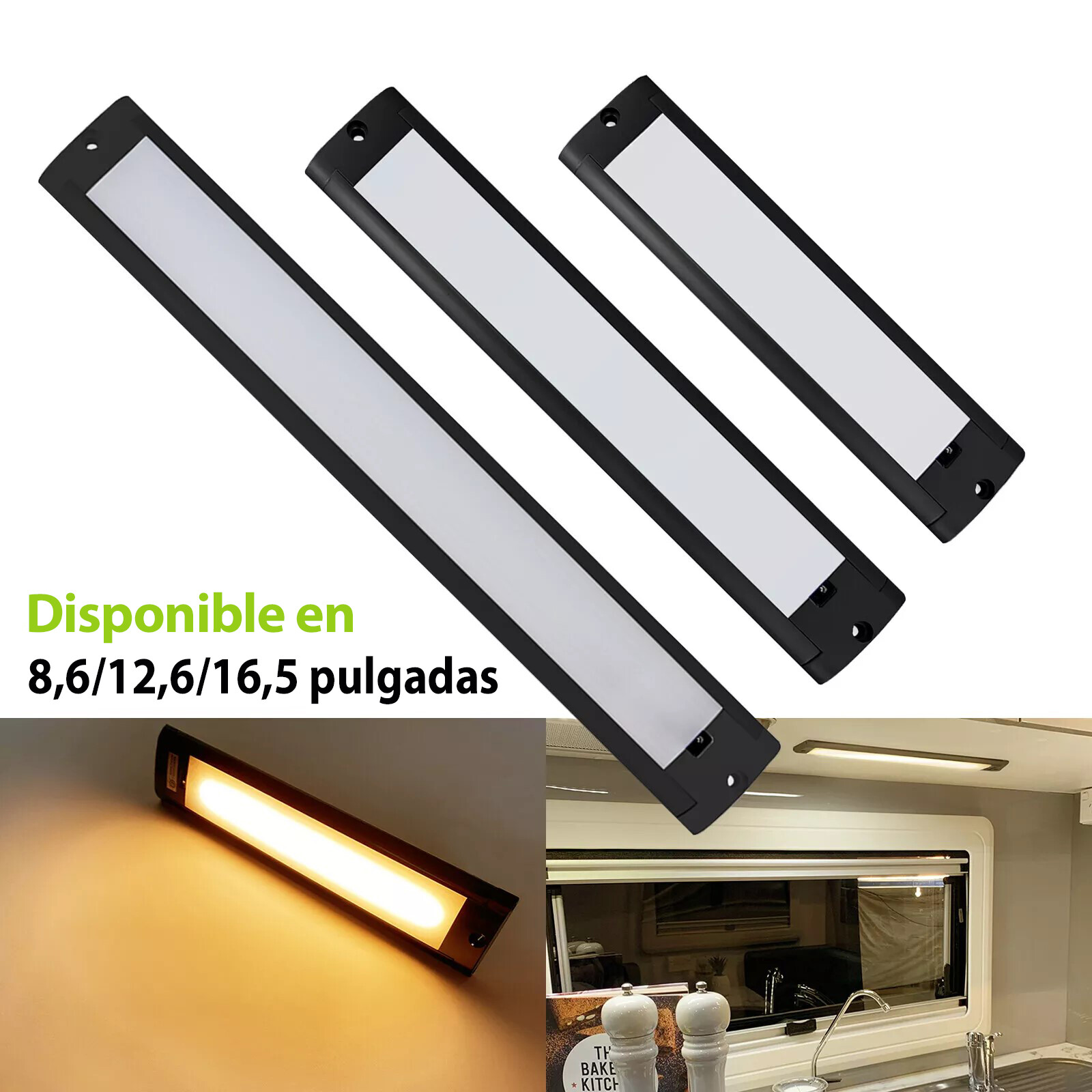 Luz LED 12v con Sensor de Movimiento Regulable Caravana Luce Interior de Armario