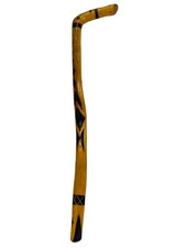 Carved Folk Art Walking stick cane burn design