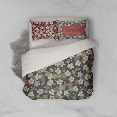 3D Butterfly Floral Pattern Colorful Quilt Cover Set Bedding Sets Pillowcases 64