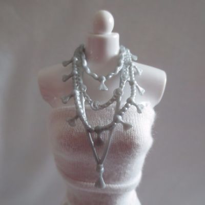 NEW 2016 Barbie Pink Passport Vacation Doll Silver Necklace ~ Jewelry Clothing