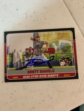 Brett Daniels 2019 Signed Quad Cities River Bandits Team Card