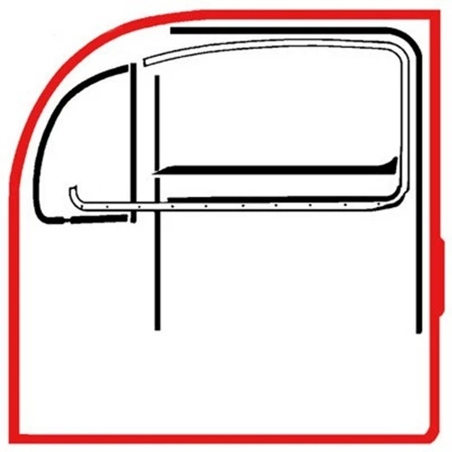 VW Beetle door seal left from year 1966 for driver side 020-5083