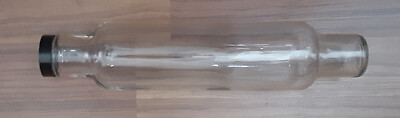 Vintage Glass Rolling Pin with Screw Top Lid