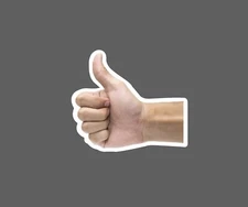 Thumbs Up Sticker Realistic Waterproof
