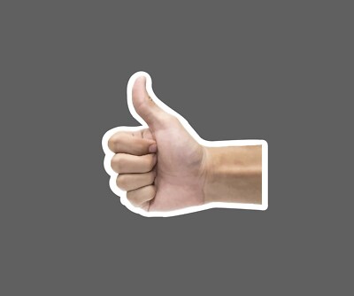 Thumbs Up Sticker Realistic Waterproof