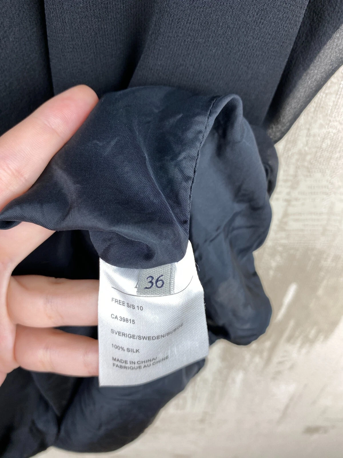 ACNE STUDIOS Mini abito senza acne S S 2010 cinturino nero seta taglia 36