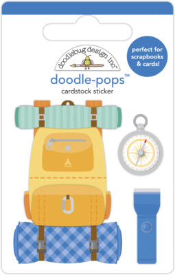 Doodlebug Stickers Doodle-pop 3D Nature Hike Backpack Flashlight Compass Blanket